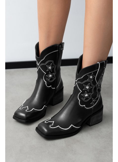 Calzado Botas Cowboy Lefties Negras Botas Altas Botas Rosas Pull