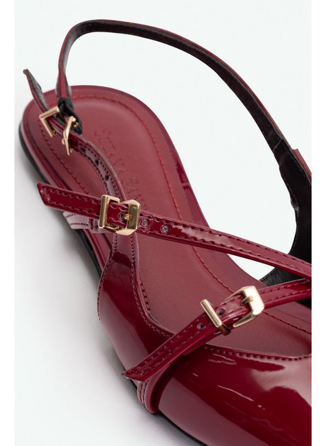 Meia Pata Sandalia Vizzano Marsala Vizzano Verniz Salto Meia Pata