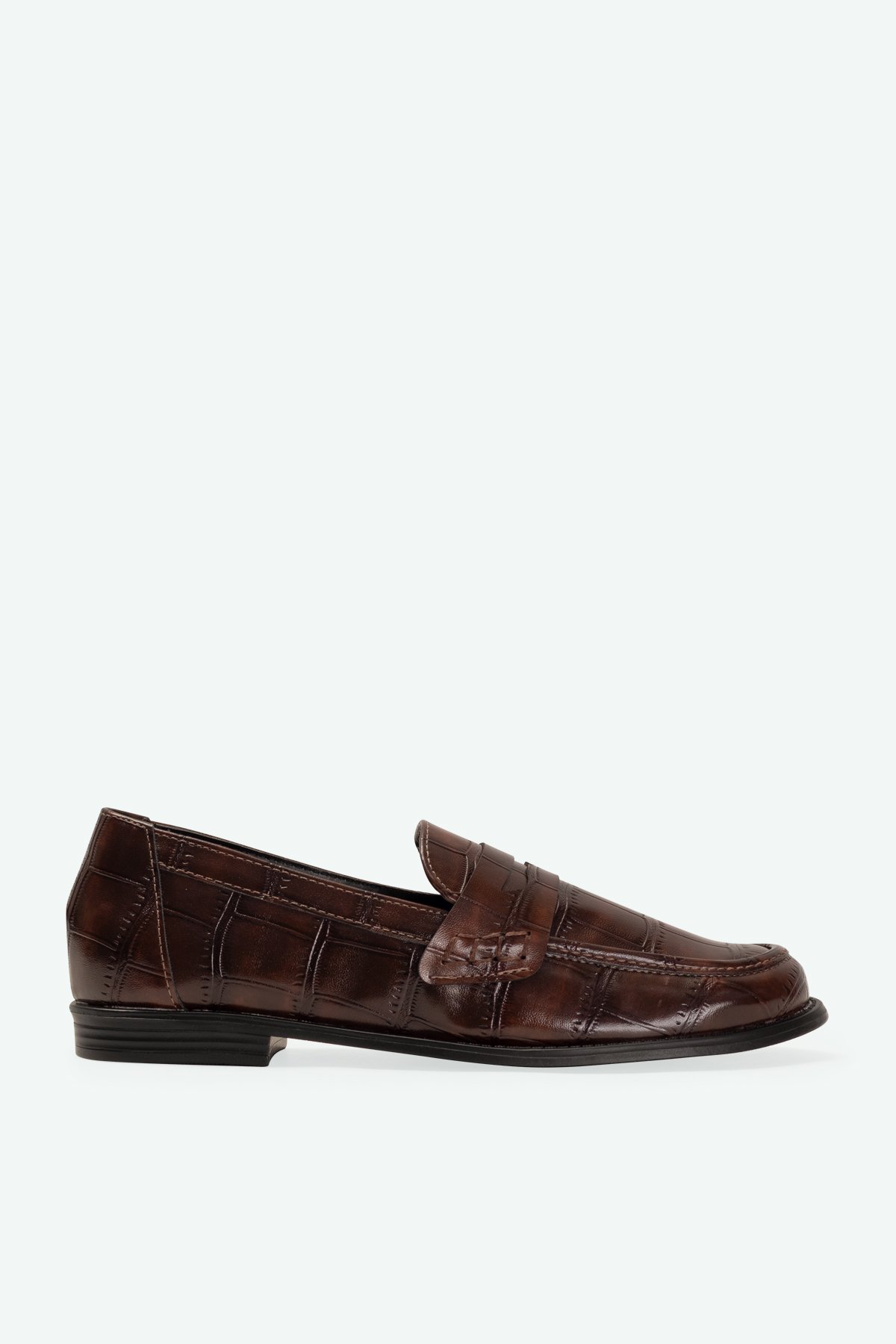 MOCASSIM OLSEN - CROCO MARROM